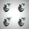 Service Caster 3 Inch SS Gray Polyurethane Wheel Swivel Top Plate Caster Set SCC-SS20S314-PPUB-4 - alternate 1
